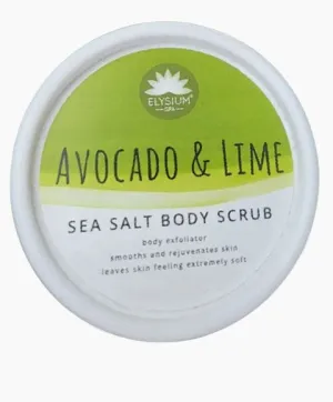 Elysium Spa Avocado And Lime Sea Salt Body Scrub