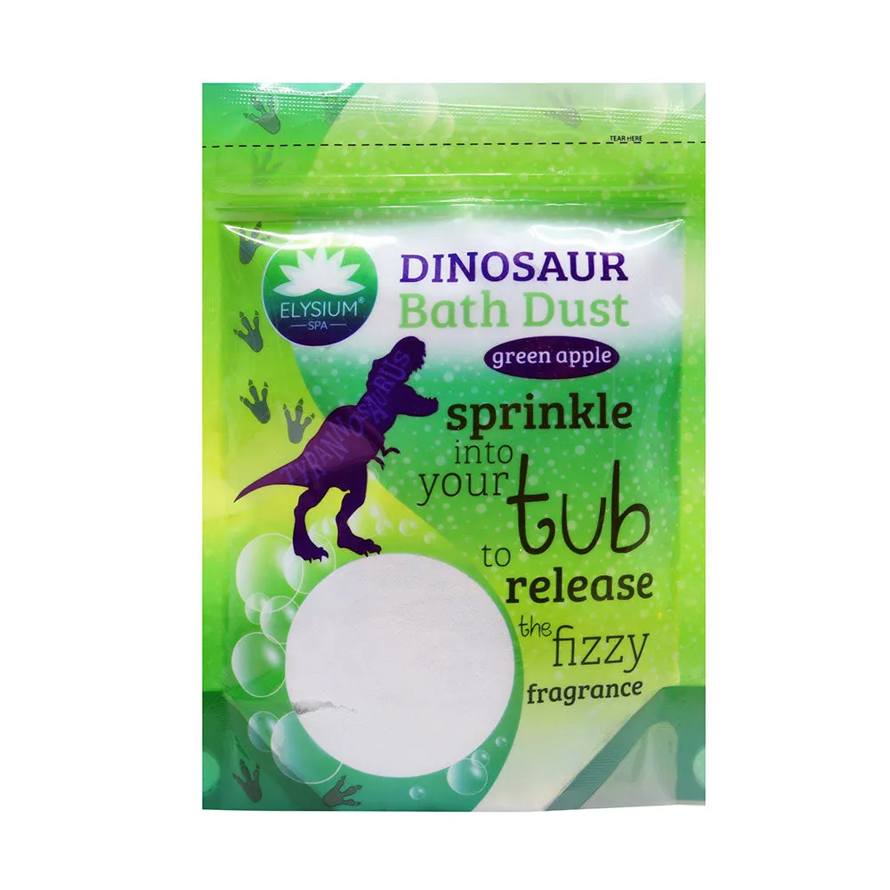 Elysium Spa Dinosaur Bath Dust Green Apple 400g