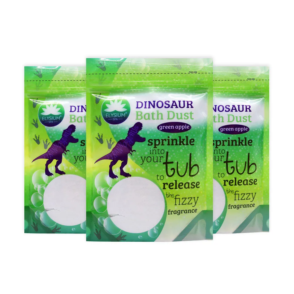 Elysium Spa Dinosaur Bath Dust Green Apple 400g
