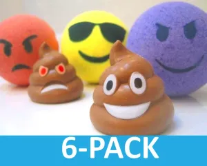 Emoji Bath Bombs Party Pack (with Toys Inside) - 6 ct