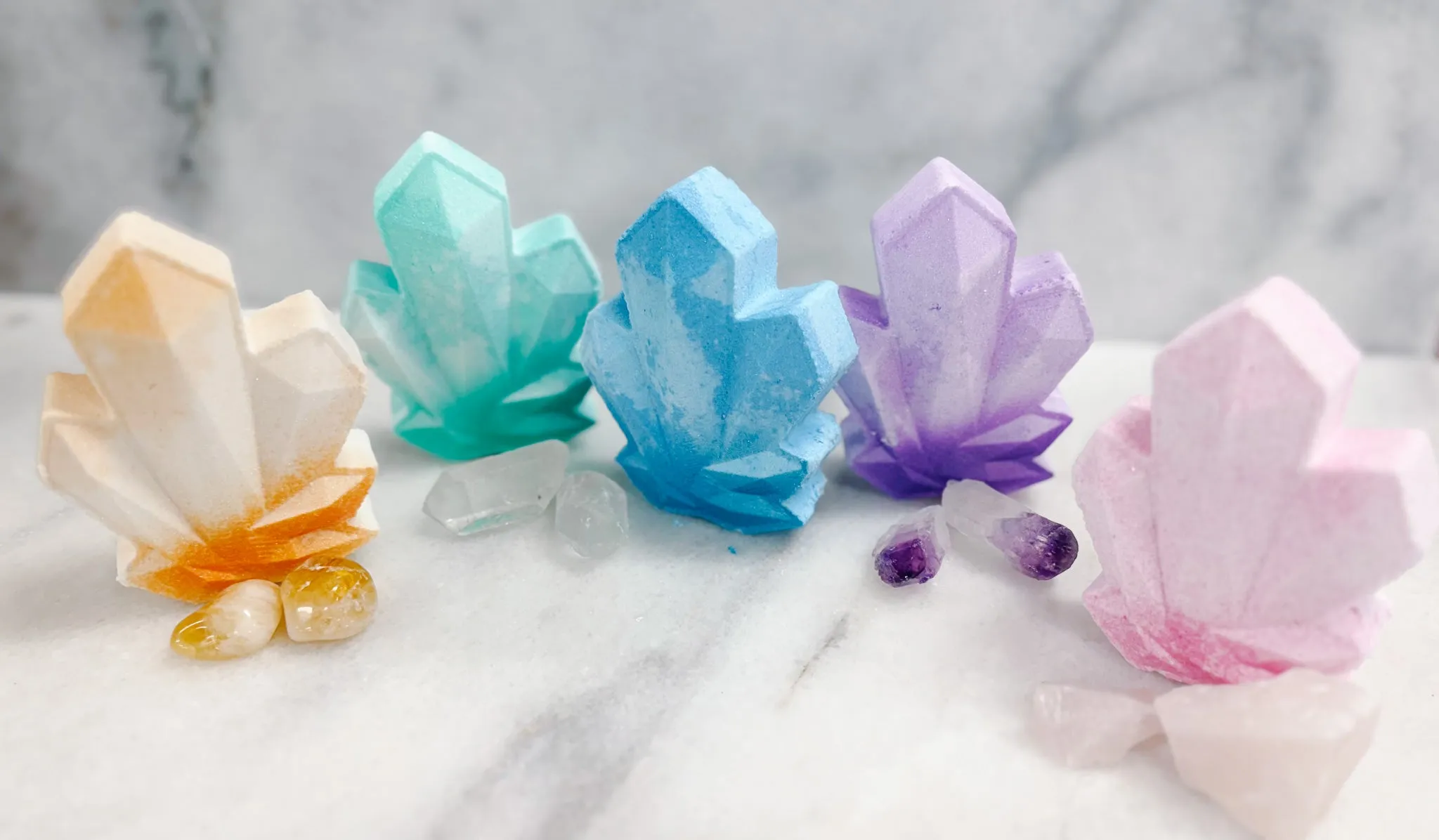 Energy Crystal Cluster Bath Bomb - 100% Natural