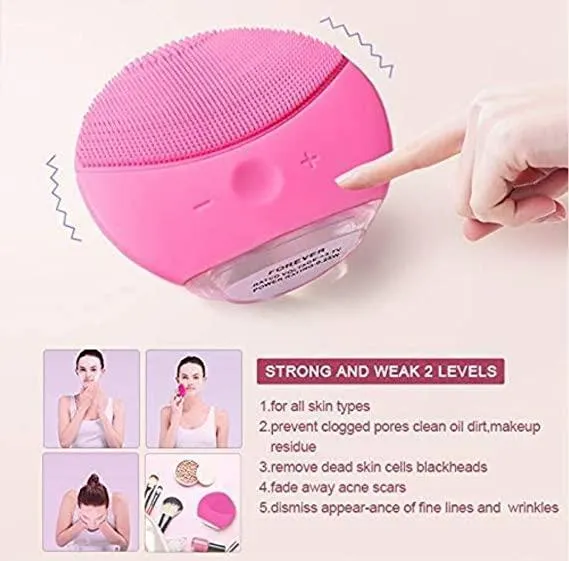 Facial Cleansing Brush (Rose Red)