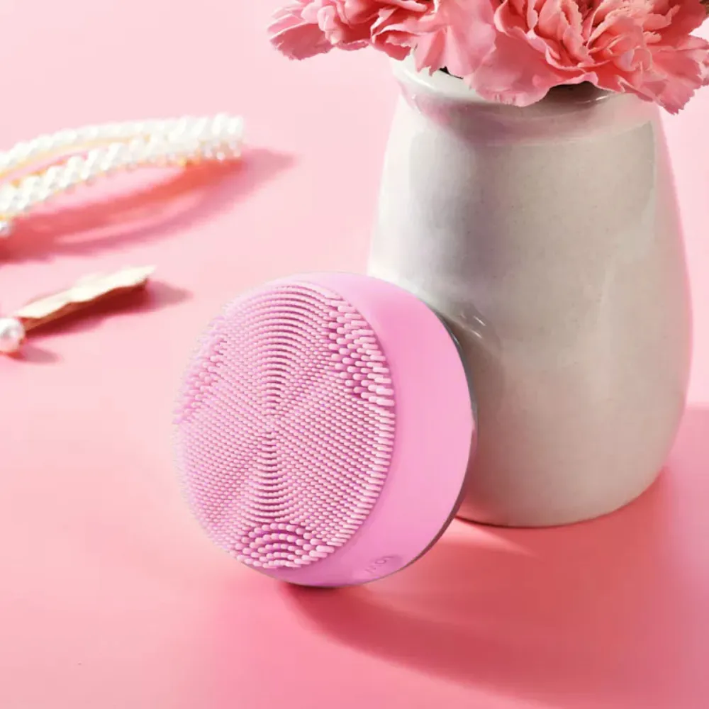 Facial Cleansing Brush with EMS & LED Light Therapy