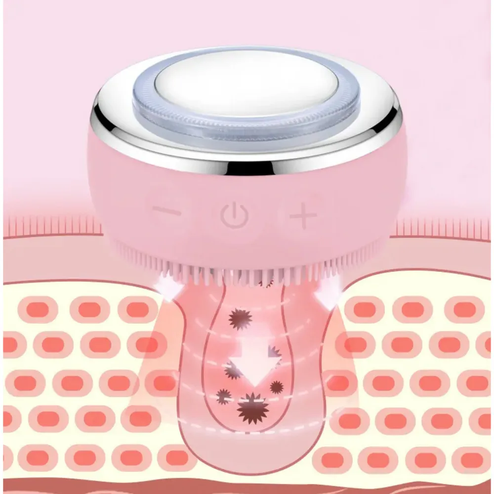 Facial Cleansing Brush with EMS & LED Light Therapy