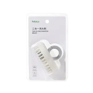 FaSoLa 2-in-1 Shampoo Brush in White and Grey