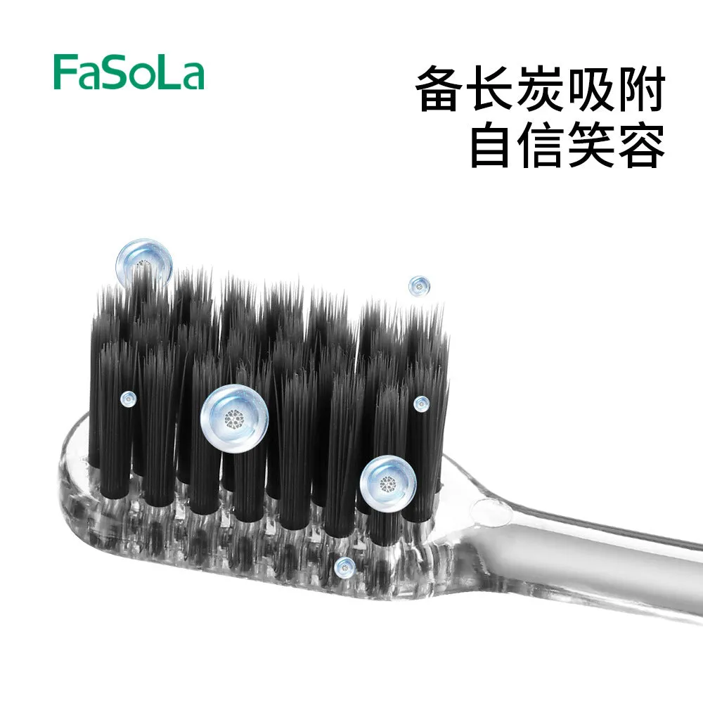 FaSoLa Soft Bristle Massage Toothbrush - Mixed Colors, 3 Pack