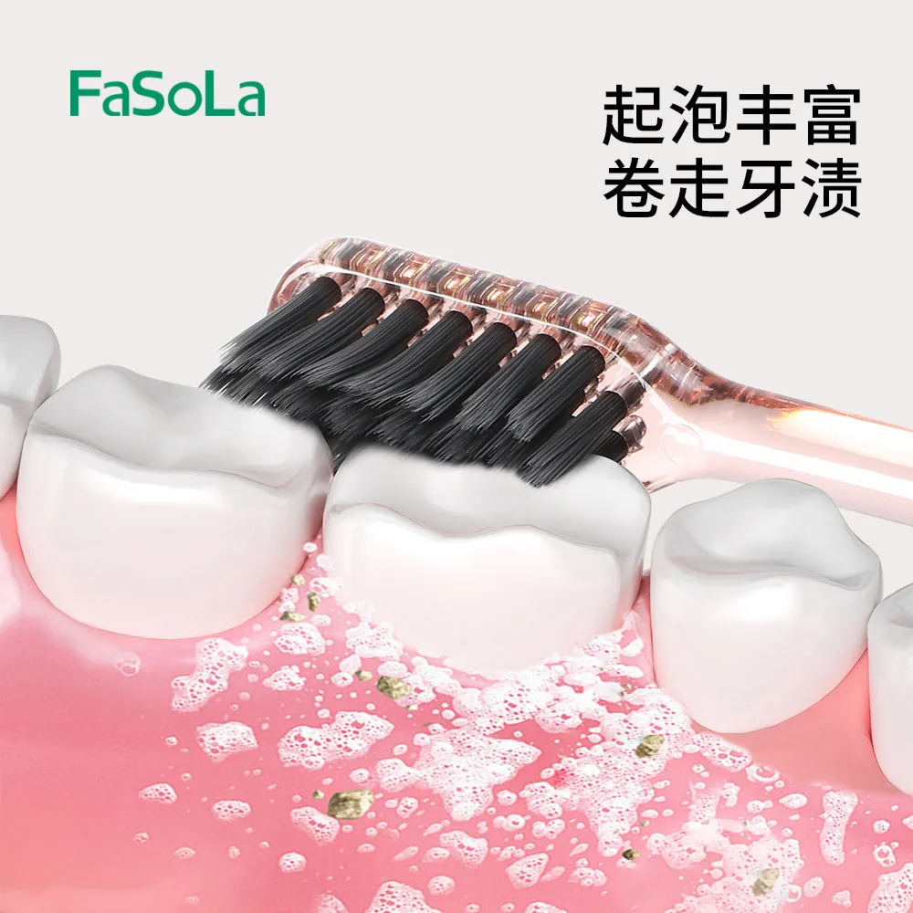 FaSoLa Soft Bristle Massage Toothbrush - Mixed Colors, 3 Pack