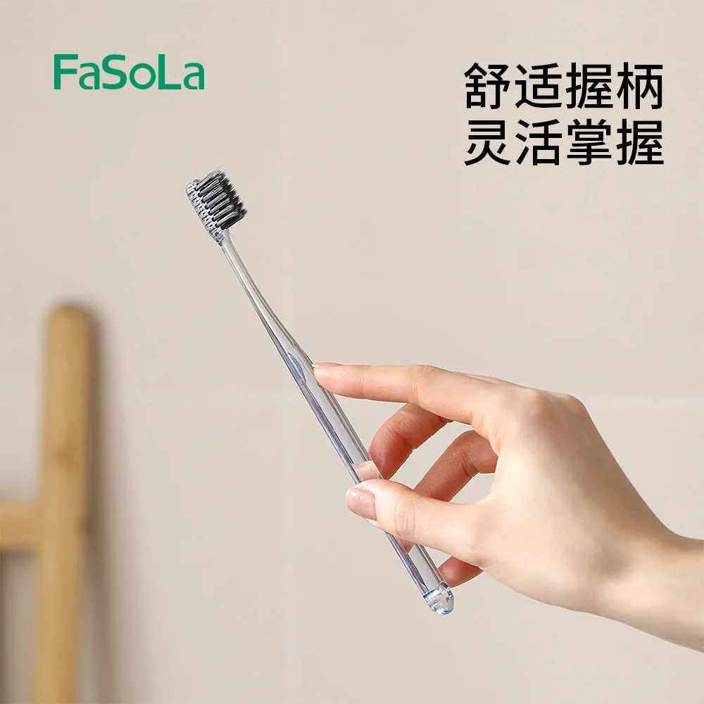 FaSoLa Soft Bristle Massage Toothbrush - Mixed Colors, 3 Pack