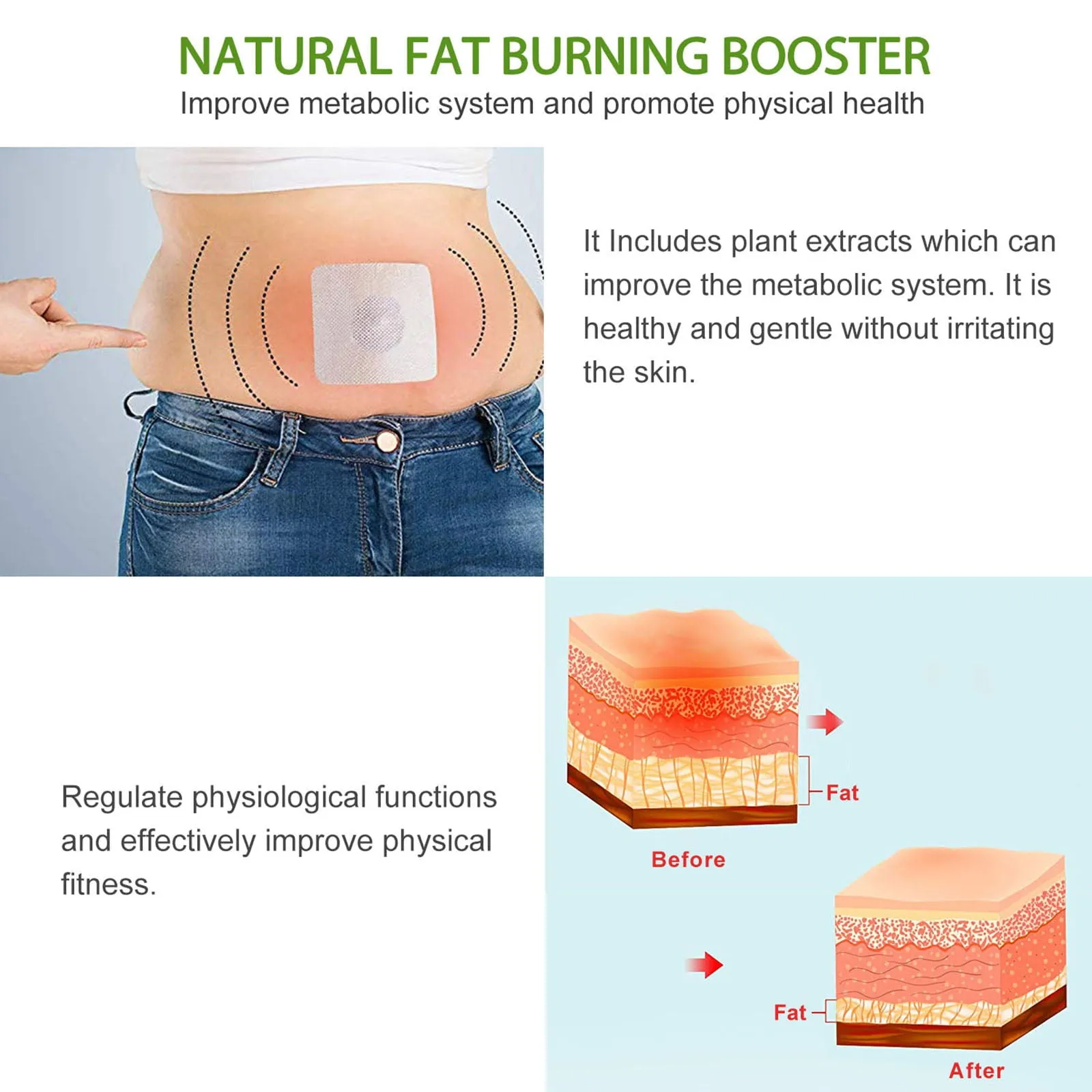 Fat Burning Weight Loss Patches Sticker Quick Slimming & Boost Energy
