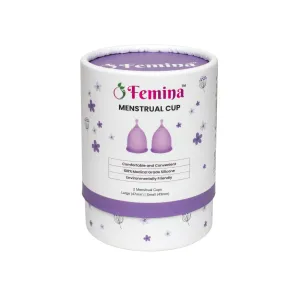 Femina Menstrual Cups – Large & Small Value Pack