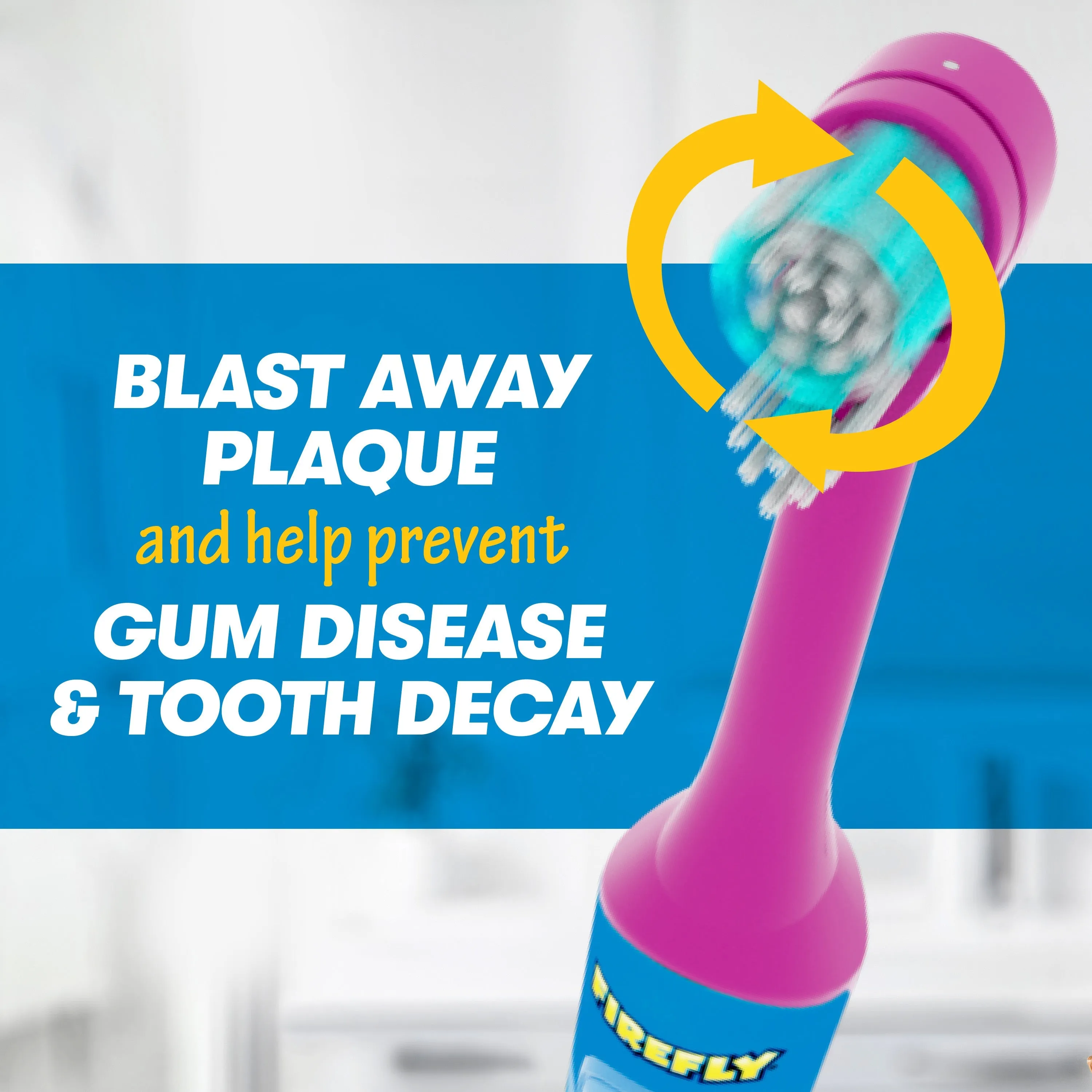 Firefly Clean N' Protect My Little Pony Battery Powered Toothbrush with 3D Antibacterial Cover