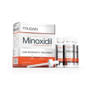 Foligain Minoxidil 5% Hair Regrowth Treatment for Men (3 x 59ml)