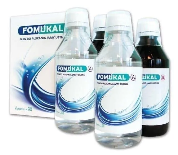 Fomukal Mouthwash x 2 bottles A 225ml   2 bottles B 225ml