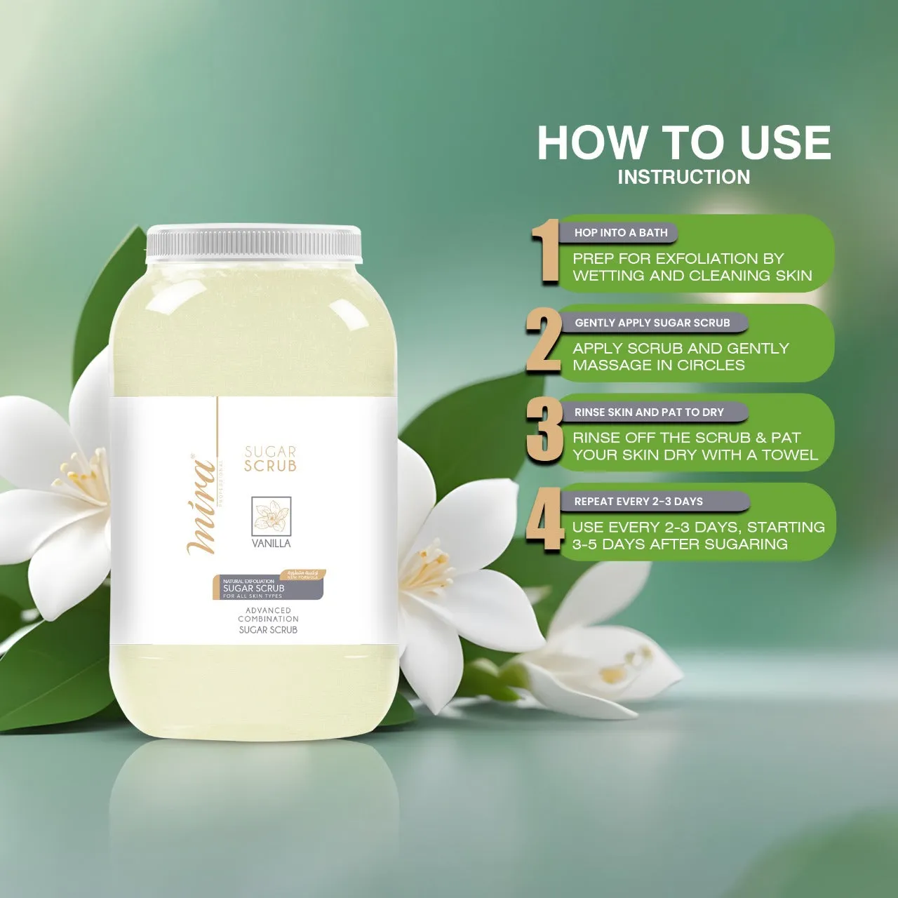Foot & Body Sugar Scrub Vanilla 5Kg Mira