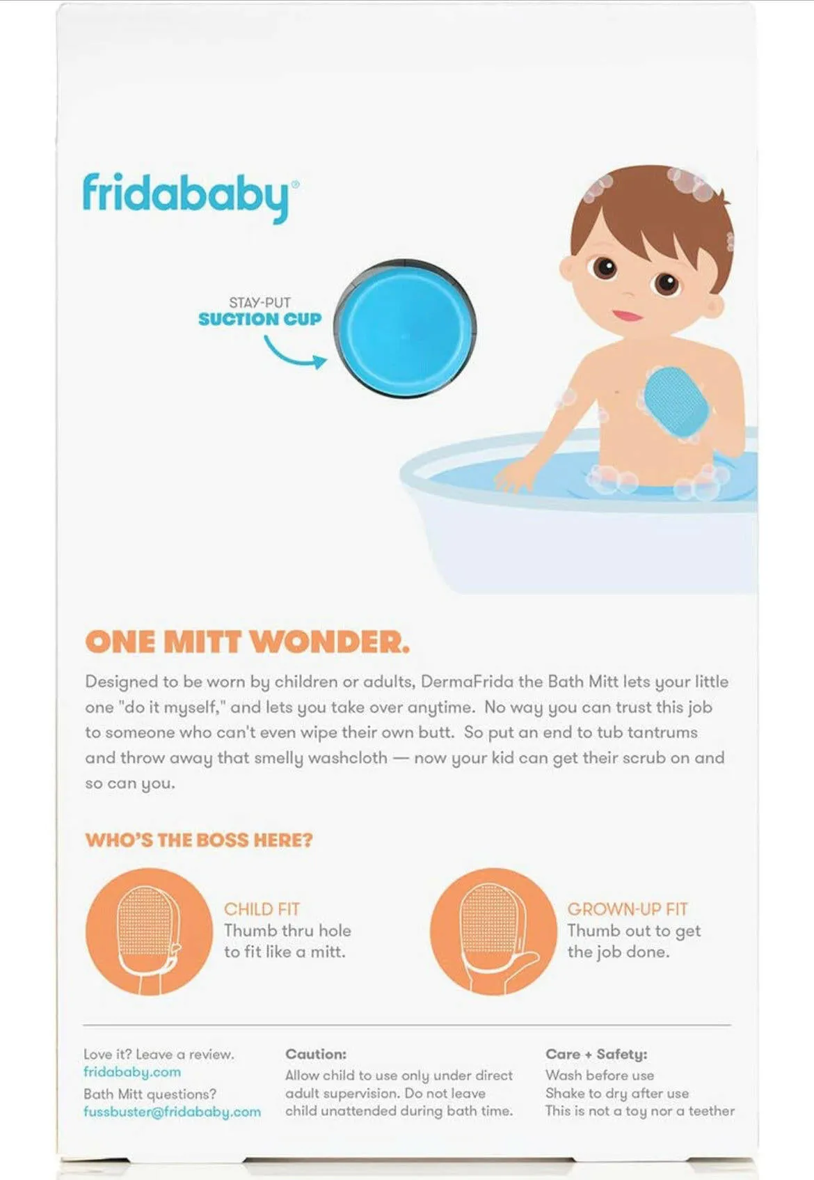Frida Baby DermaFrida Bath Silicone Brush | Toddler Quick-Dry Body Bath Brush
