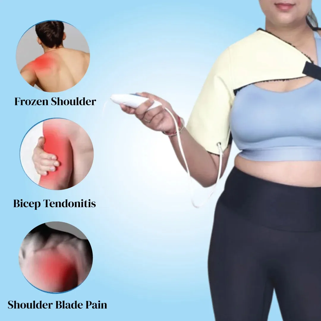 Frozen Shoulder Heating Pad Belt Orthopedic Electric Heat Therapy for Pain Relief (Free Size - Use on Either Shoulders) JSB H15