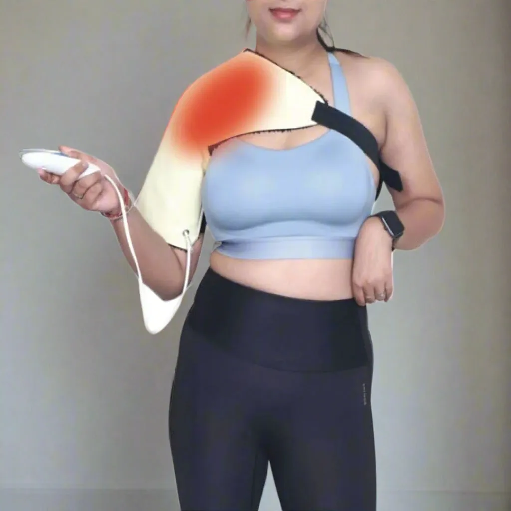 Frozen Shoulder Heating Pad Belt Orthopedic Electric Heat Therapy for Pain Relief (Free Size - Use on Either Shoulders) JSB H15