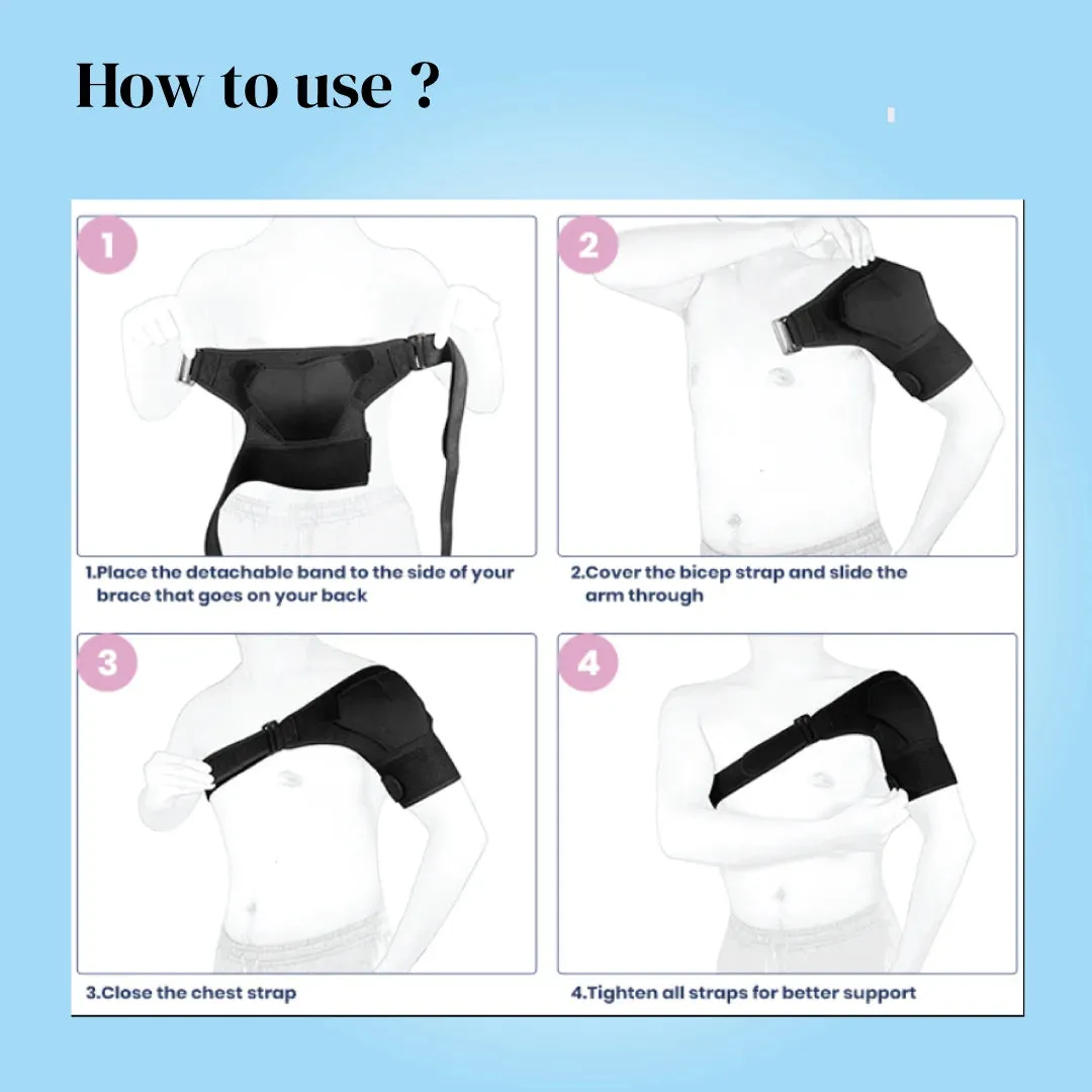Frozen Shoulder Heating Pad Belt Orthopedic Electric Heat Therapy for Pain Relief (Free Size - Use on Either Shoulders) JSB H15