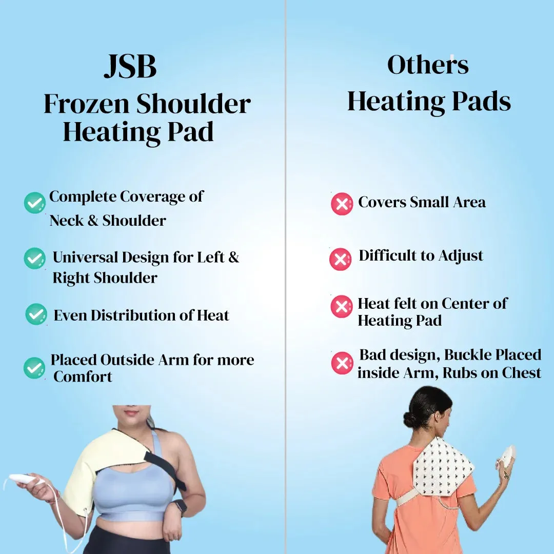 Frozen Shoulder Heating Pad Belt Orthopedic Electric Heat Therapy for Pain Relief (Free Size - Use on Either Shoulders) JSB H15