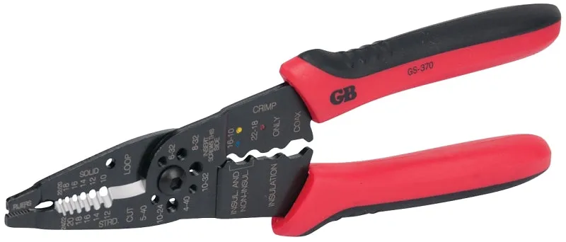 Gardner Bender GS-370 Wire Stripper, 10 to 22 AWG Wire, 10 to 22 AWG Stripping, 8-1/2 in OAL, High-Leverage Handle :CD 1: QUANTITY: 1