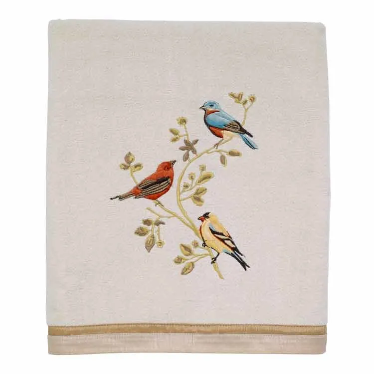 Gilded Birds Bath Towel