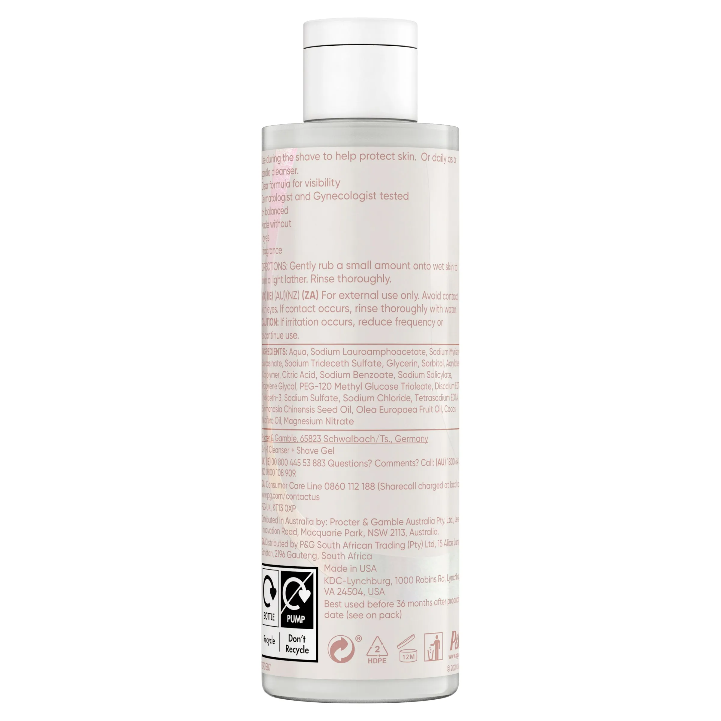 GILLETTE Venus Intimate Cleansing  Shaving Gel 190ml