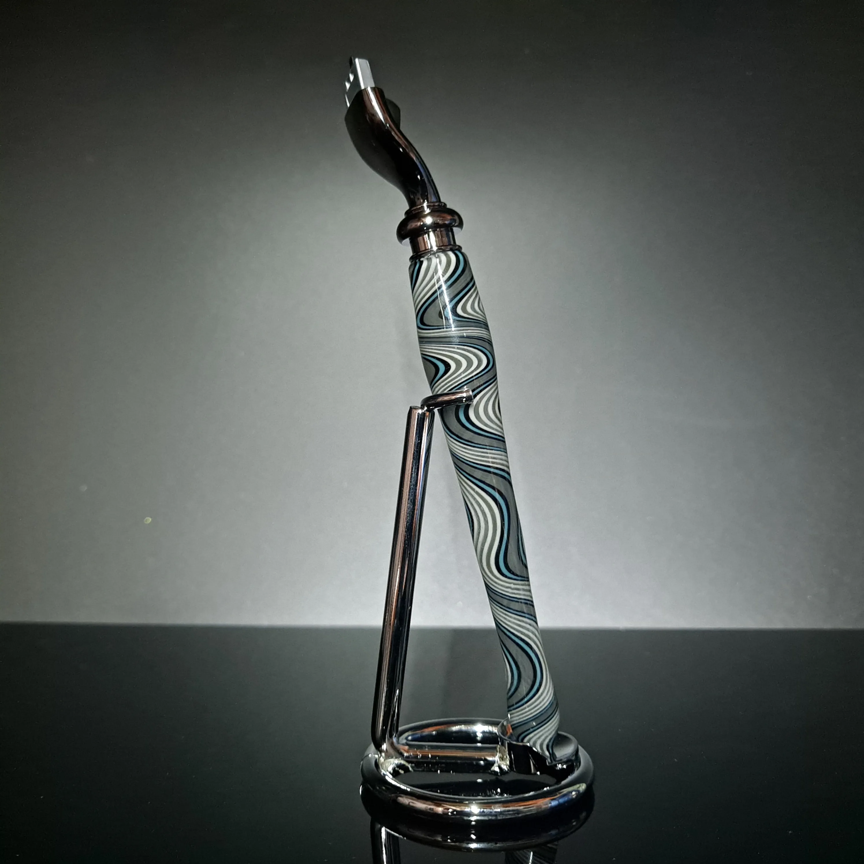 Glass Handled Razor with Stand