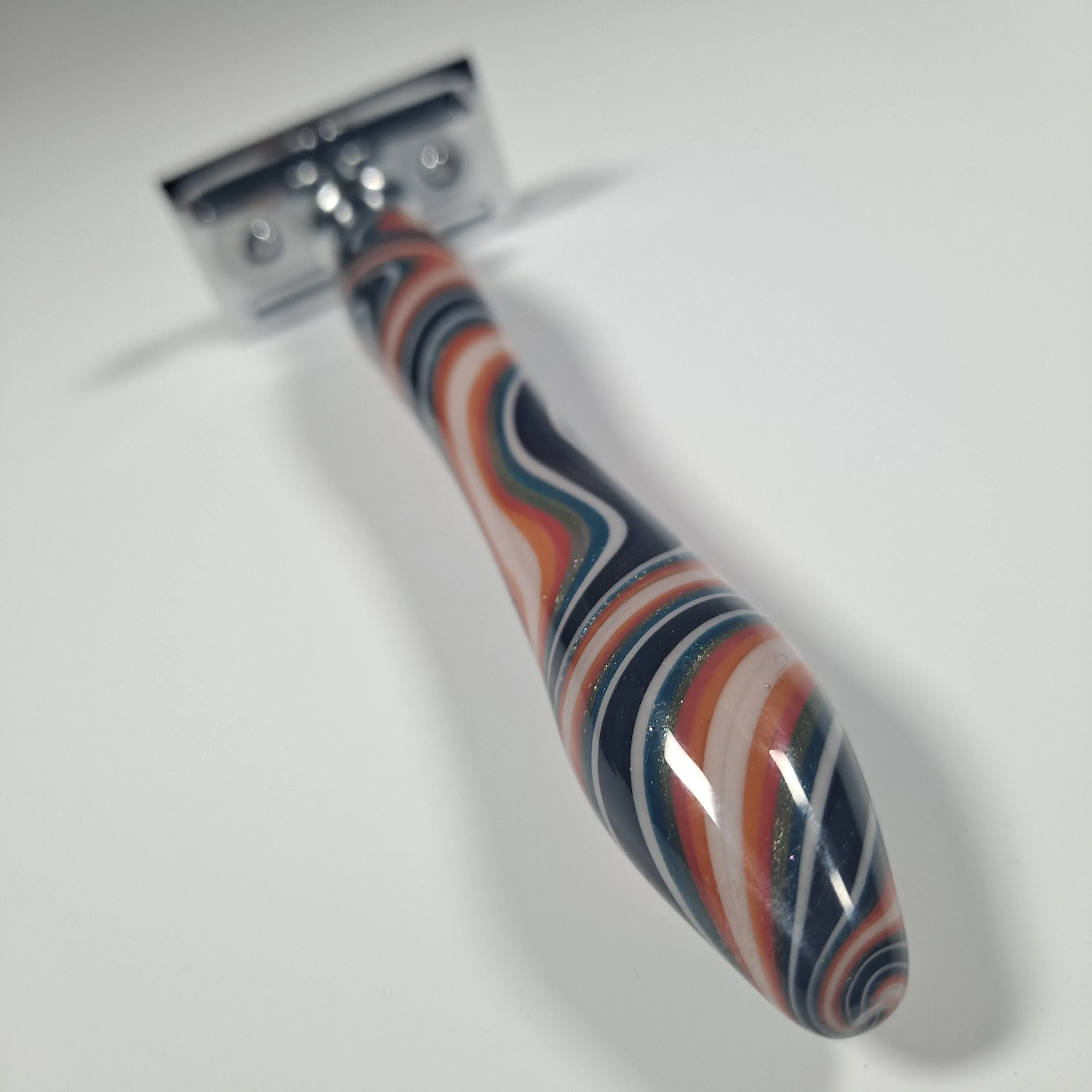 Glass Handled Razor with Stand