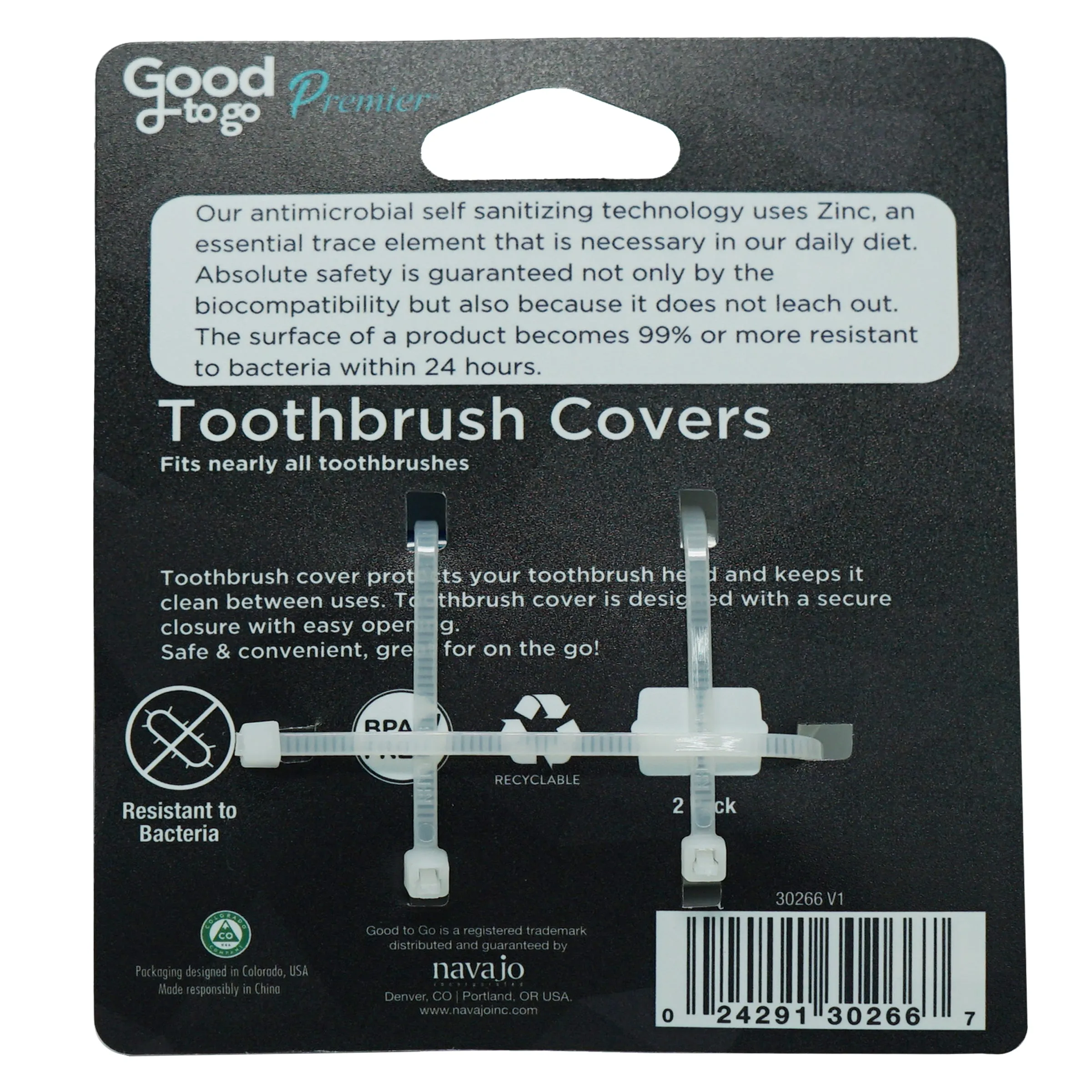 Good To Go™ Premier Toothbrush Covers - 2pk