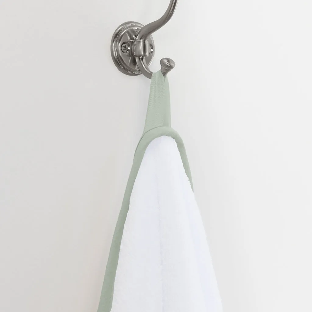 Green Scalloped Plush White Towel Resort Bundle (4 Wash   4 Hand   4 Bath Towels   2 Bath Sheets)