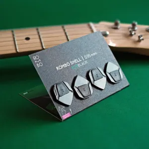 Guitar Pick Set Rombo Shell Eco-Black (4 Guitar Picks) - 0.95 mm