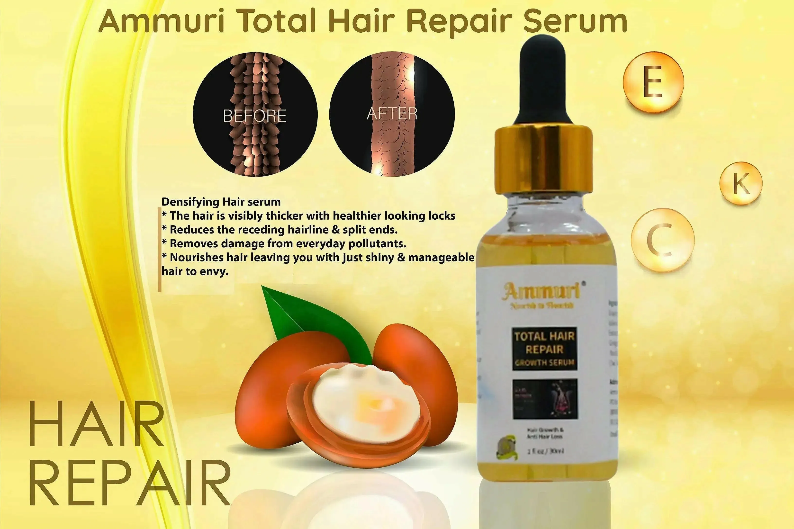 Hair Growth Oil 100% Natural (Effective Hair Thickening Hair Mask & Hair Loss Treatment)