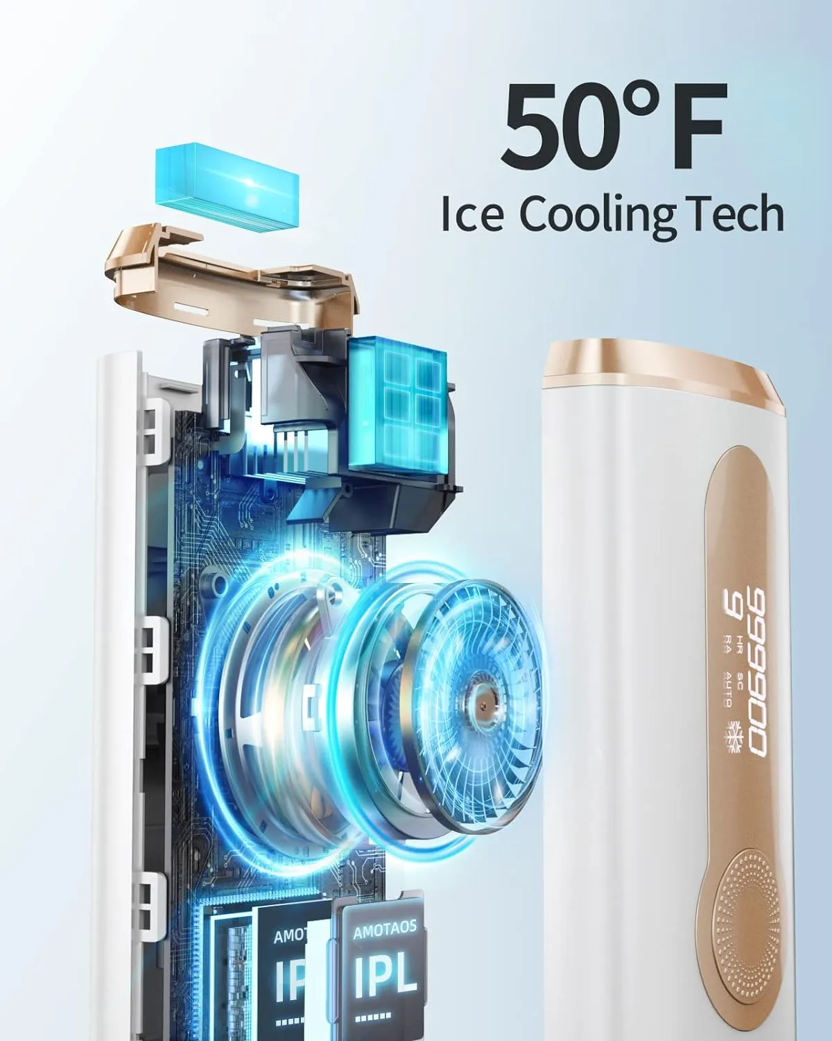 Hair Removal, Laser Hair Removal with Cooling for Women and Men, AMOTAOS 3-in-1 At-Home Permanent Hair Removal Device 9 Levels Upgrade 999900 Flashes for Face Armpit Arm Bikini Line Leg Whole Body