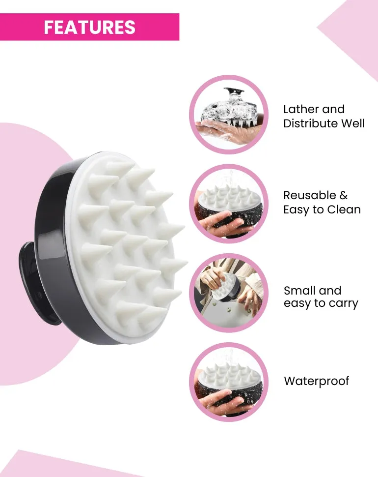 Hair Scalp Massager Brush For Hair Growth Shampoo Scrub Hair Massager Soft Silicone Head Massager Scalp Scrubber Exfoliator,Anti-Dandruff Hair Scalp Massager Brush