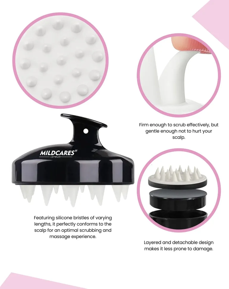 Hair Scalp Massager Brush For Hair Growth Shampoo Scrub Hair Massager Soft Silicone Head Massager Scalp Scrubber Exfoliator,Anti-Dandruff Hair Scalp Massager Brush