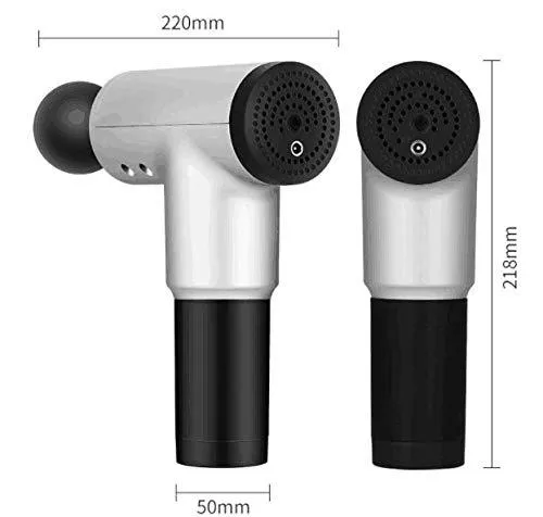 Handheld Electric Deep Tissue Percussion Muscle Body Massager Gun with 6-speed, for Pain and Stress Relief with 4 Massage Head