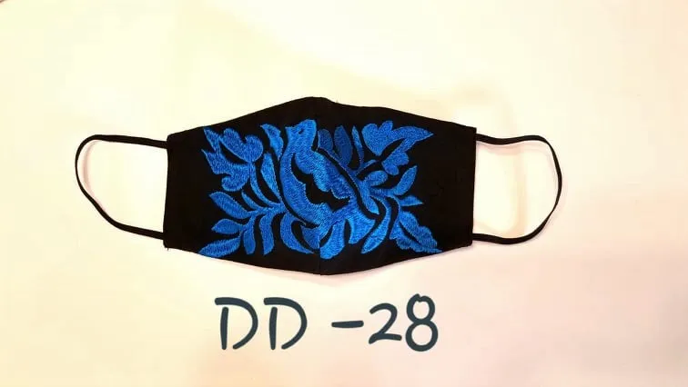 Handmade Embroidered Face Mask