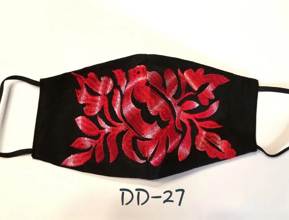 Handmade Embroidered Face Mask