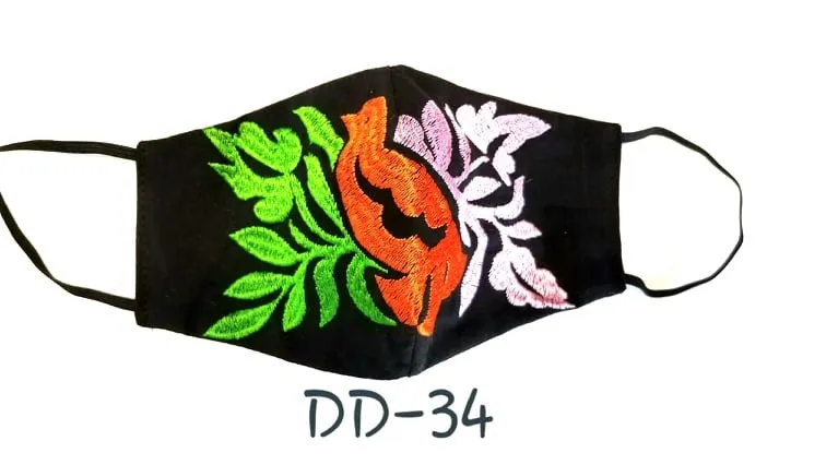 Handmade Embroidered Face Mask