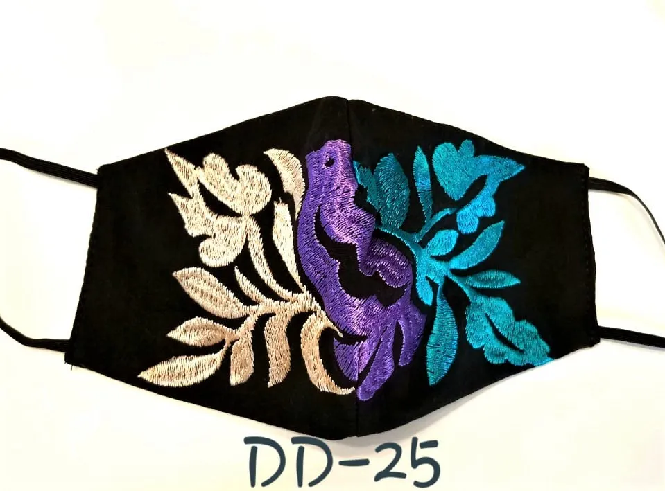 Handmade Embroidered Face Mask
