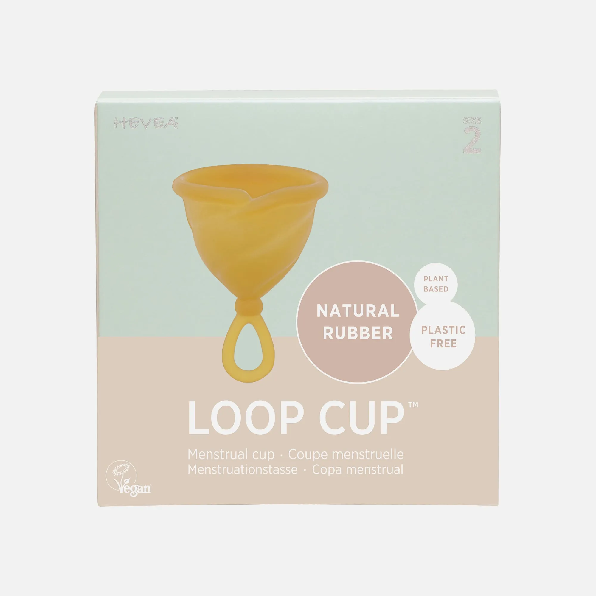 Hevea Loop Menstrual Cup, Natural