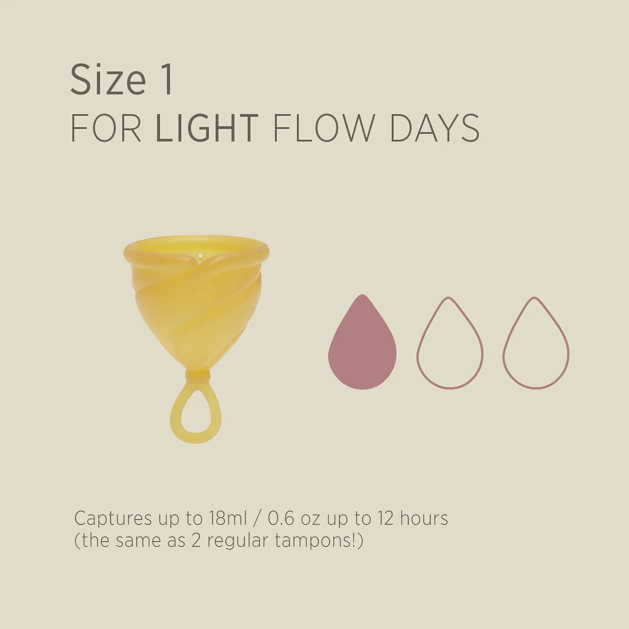Hevea Loop Menstrual Cup, Natural