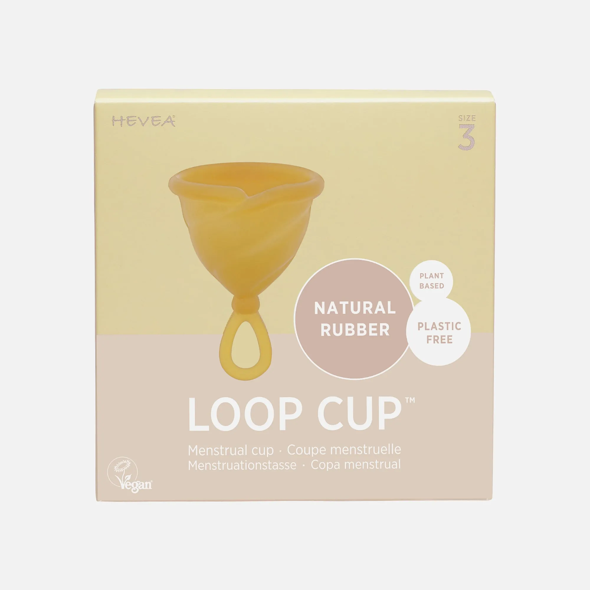 Hevea Loop Menstrual Cup, Natural