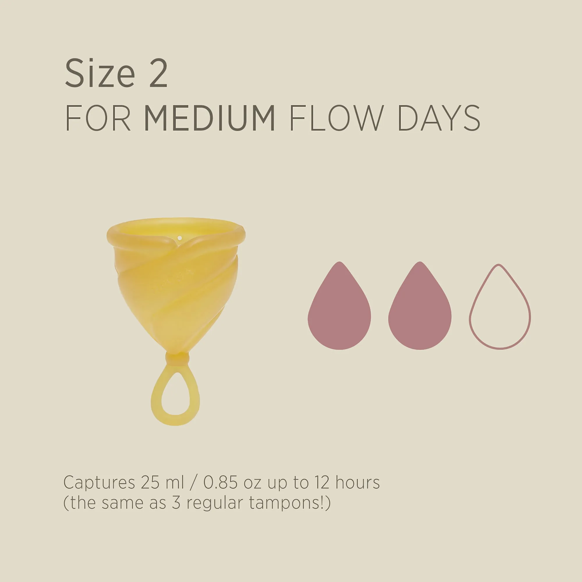 Hevea Loop Menstrual Cup, Natural