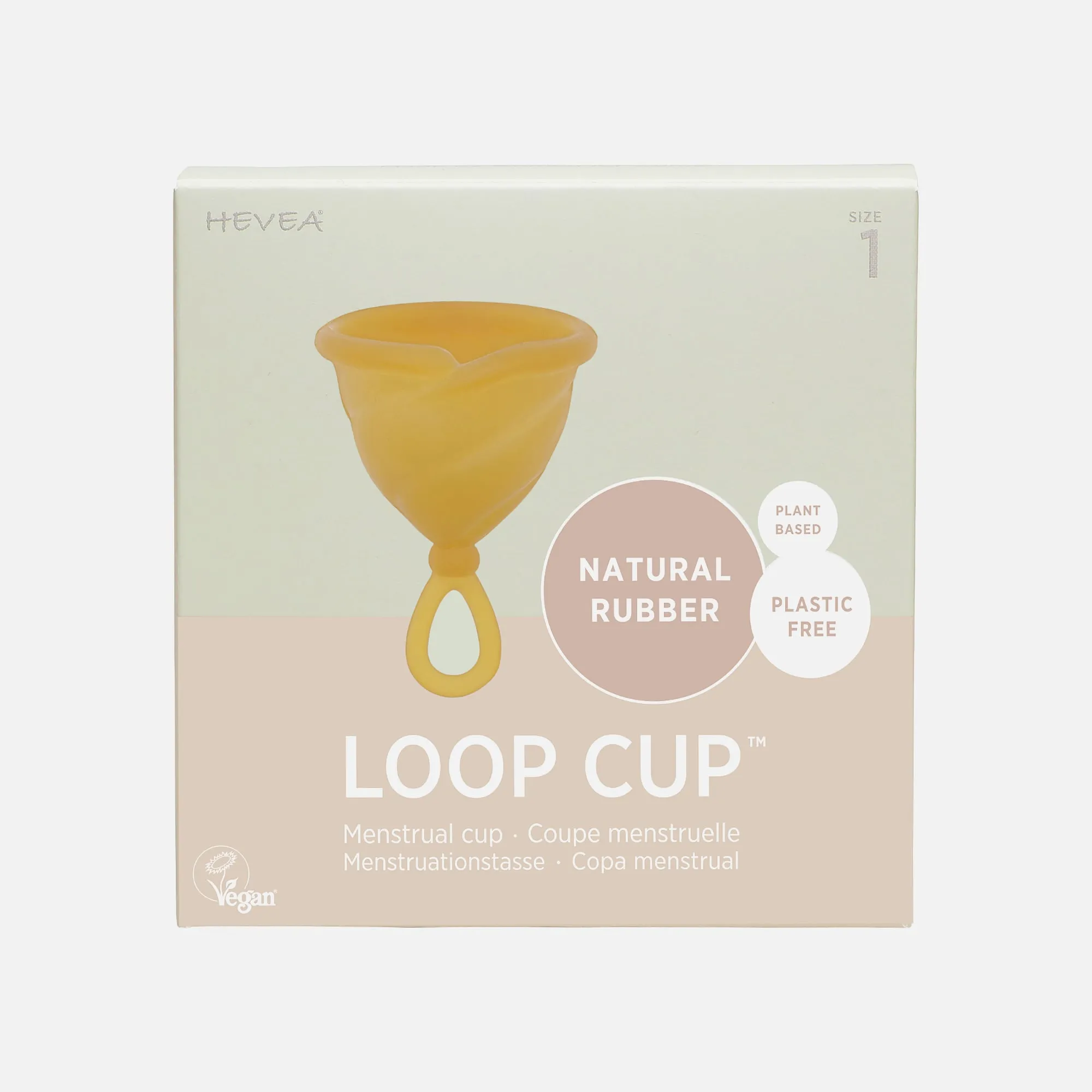 Hevea Loop Menstrual Cup, Natural