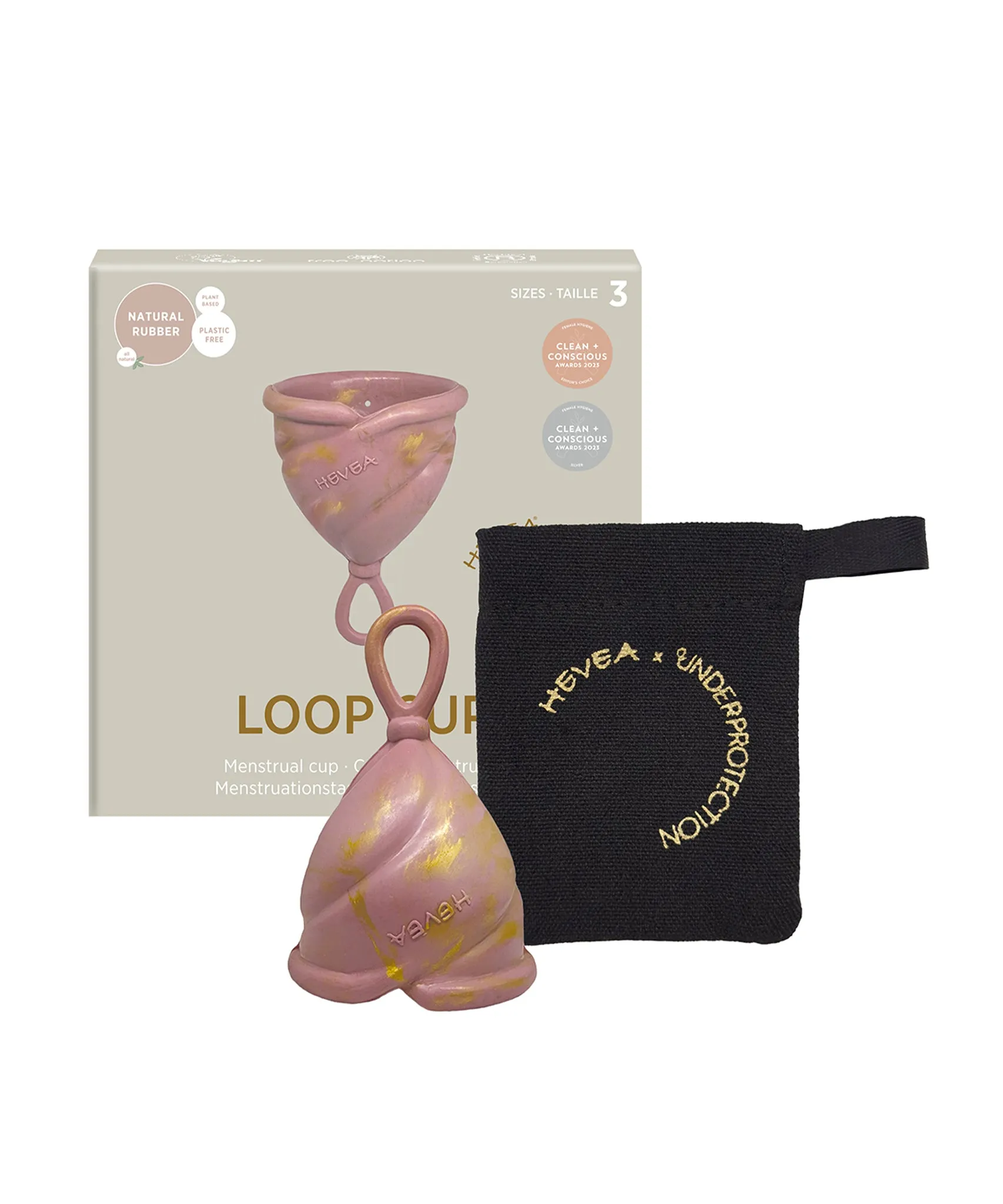 Hevea LOOP Menstrual Cup Size 3 - Golden Rosewood