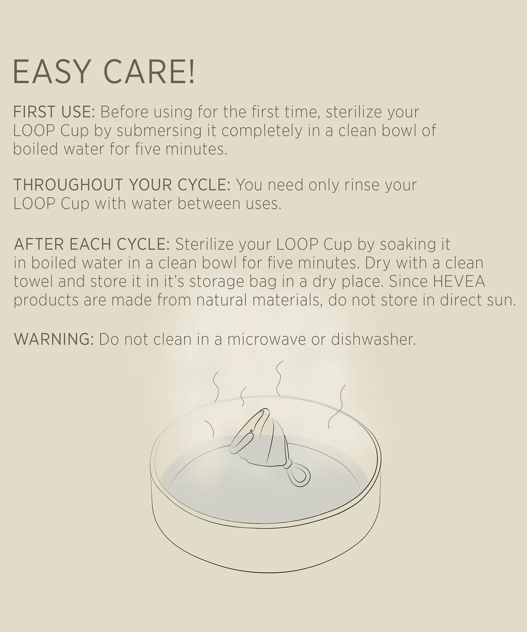 Hevea LOOP Menstrual Cup Size 3 - Golden Rosewood