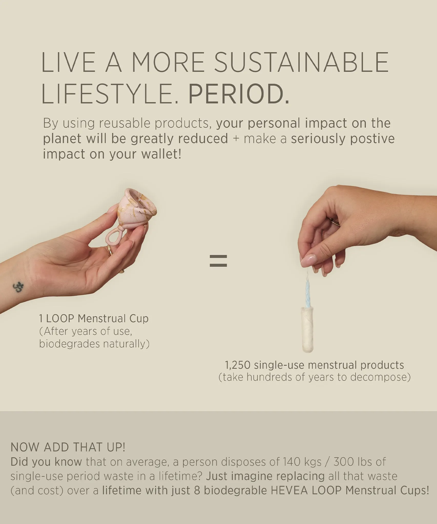 Hevea LOOP Menstrual Cup Size 3 - Golden Rosewood