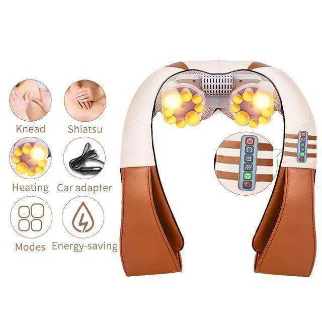 High Quality U Shape Electrical Shiatsu Heated Back Neck Shoulder Massager