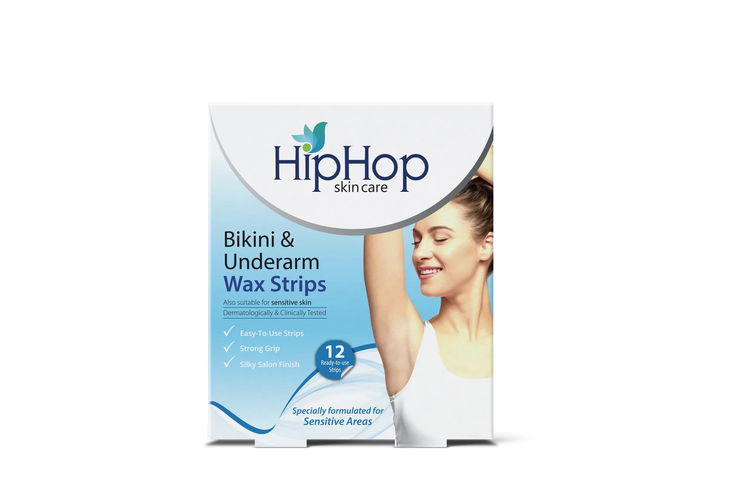 HipHop Blackhead Remover Nose Strips for Men (Activated Charcoal, 6 Strips)   Bikini & Underarm Wax Strips (Argan Oil, 12 Strips)